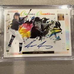 2024 Panini Impeccable Canvas Creations Jace Jung Holo Gold Autograph 3/10