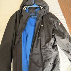 Tommy Hilfiger Hooded Jacket – Black / Blue – Men’s