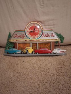 Coca-Cola Family Drive-In Novelty Clock