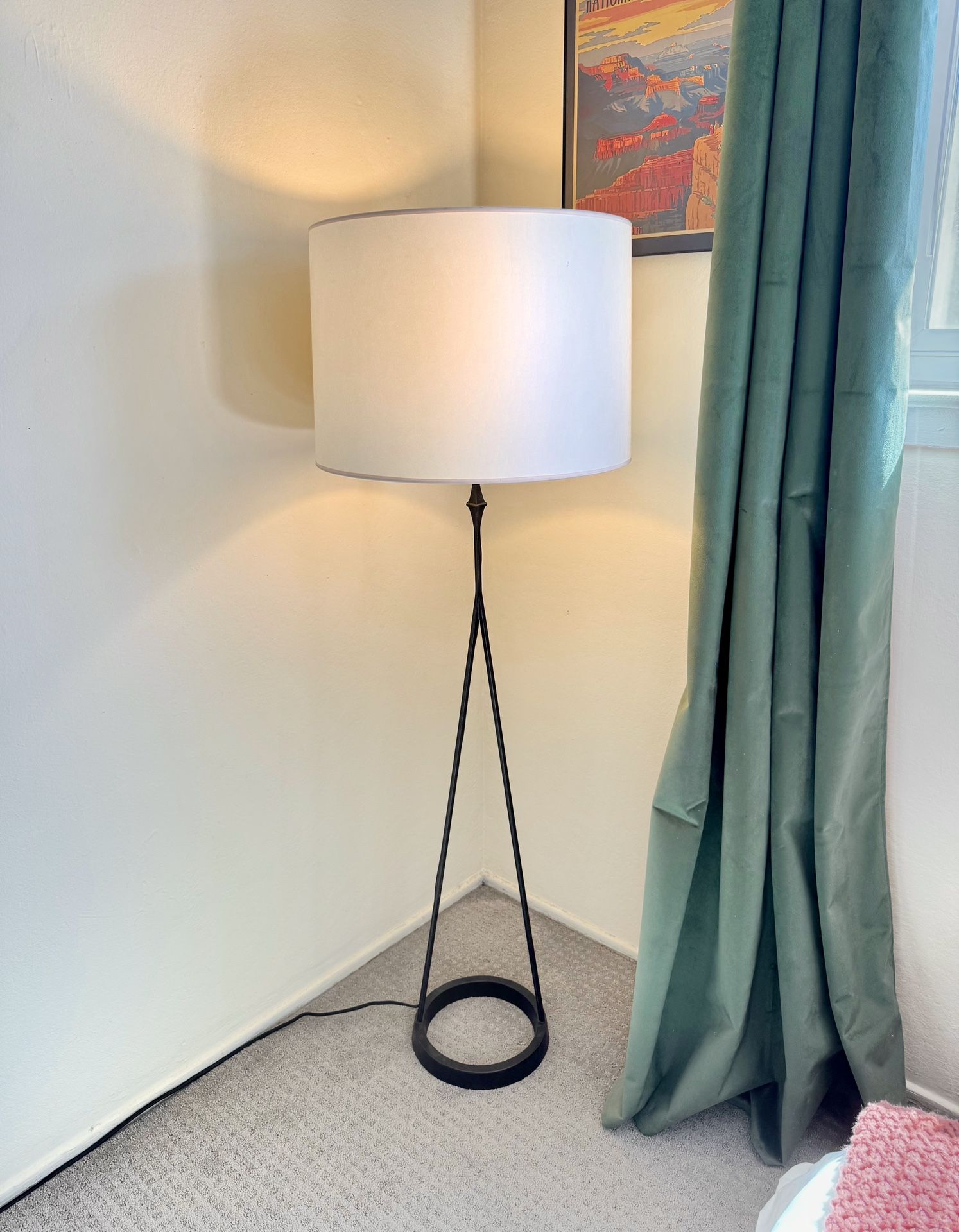Visual Comfort Dauphine Floor Lamp in Aged Iron