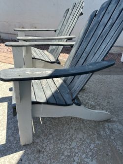 2 Wooden Adirondack Chairs – Project/Refinish Set