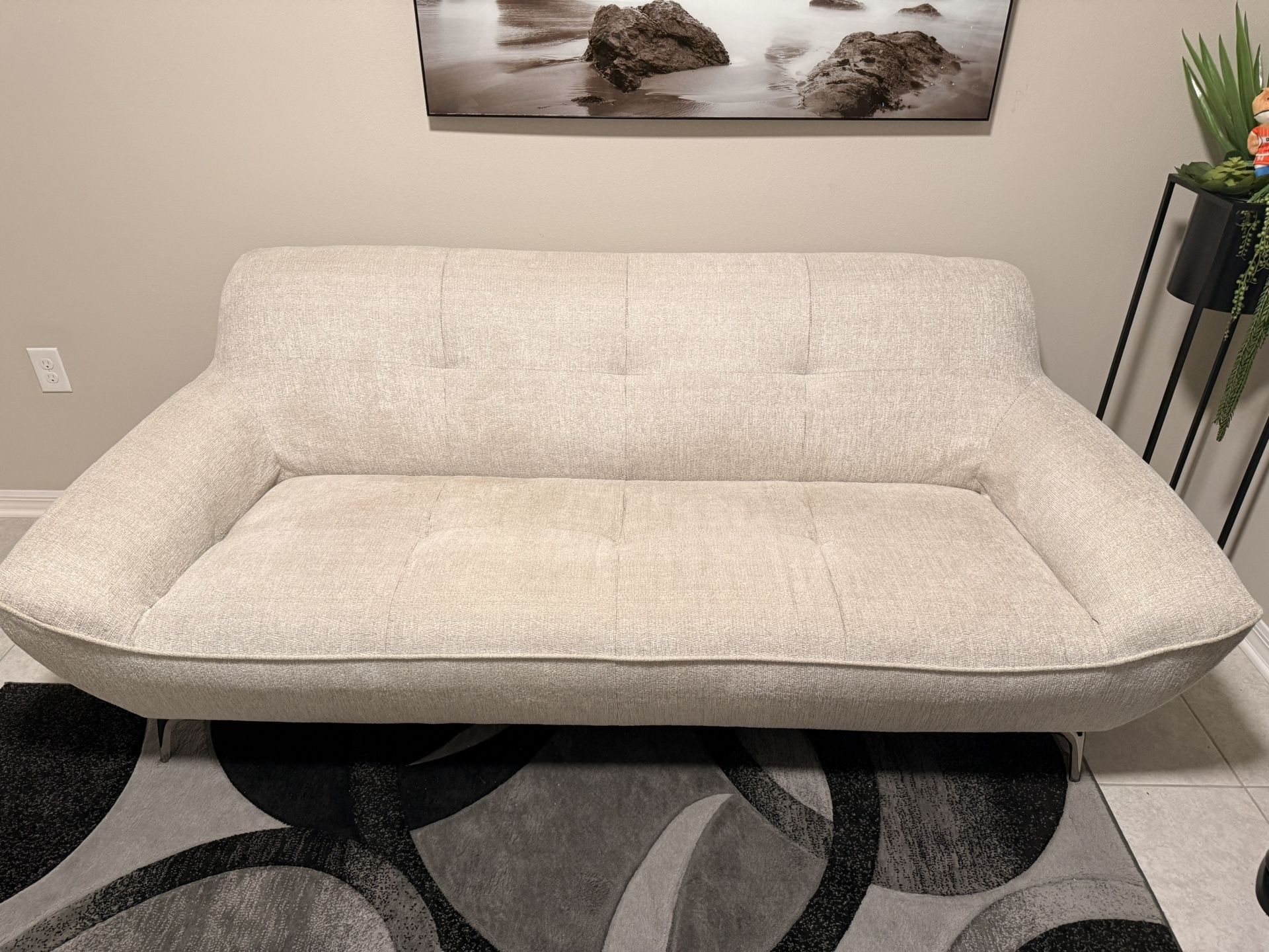 Zoey Light Beige Fabric Sofa combo