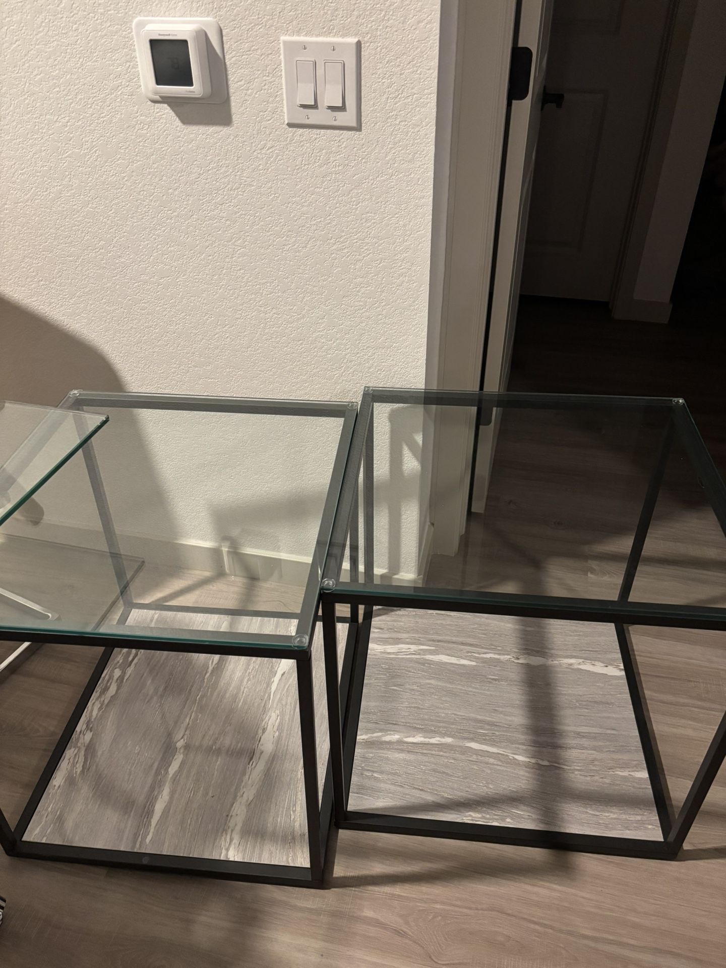 Glass Coffee table and end Tables  
