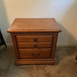 Wood Nightstand 