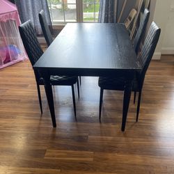 IKEA- Extendable Dining Table With 4 Chairs