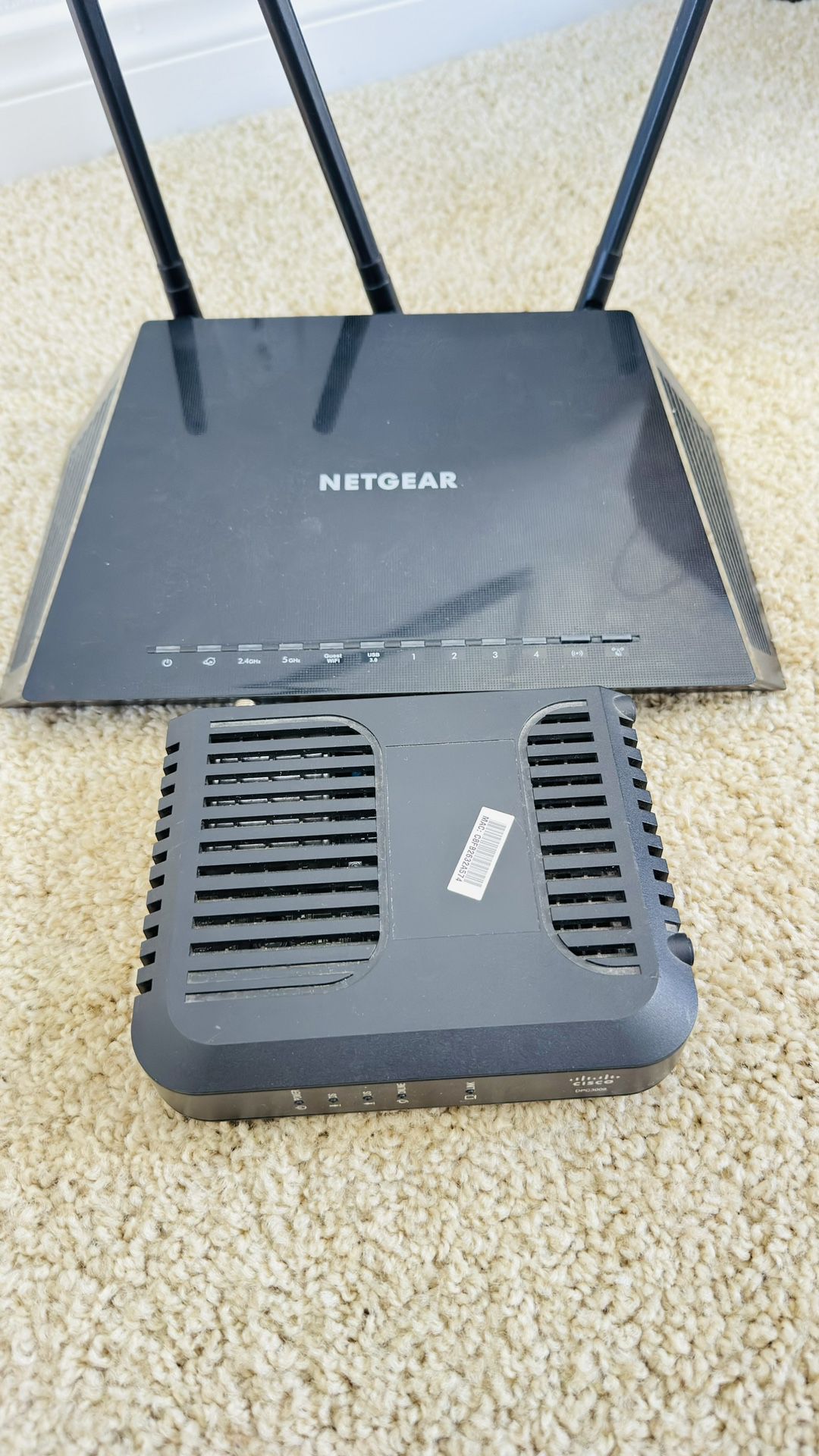 Netgear nighthawk Router & Cisco Modem