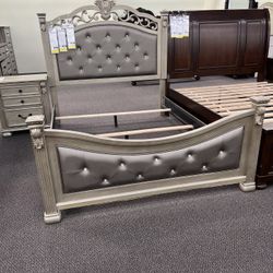 Queen Size Bed Frame W/Mattress