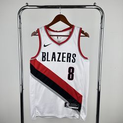 NBA Trail Blazers Home White #8 Avdija Jersey
