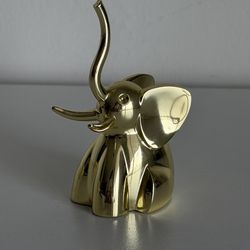 Metallic gold elephant Ring holder