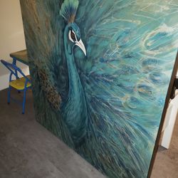Huge Peacock Picture Frame