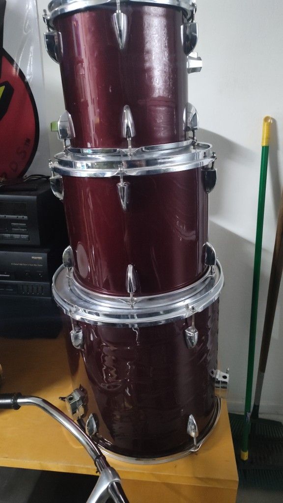 3 Drums From A Drum Set