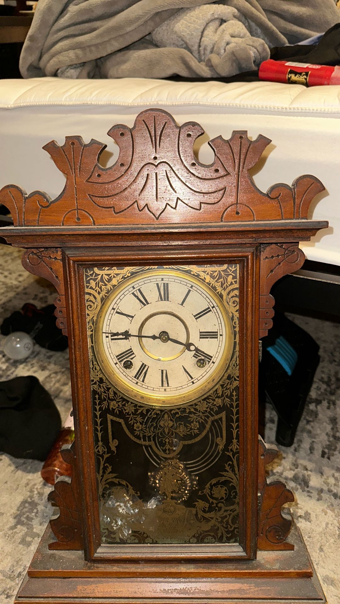 antique E.N. Welch mantel clock,