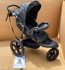 Like New Delta Children Apollo Jogging Stroller W/ Shock Absorbing Frame, Black