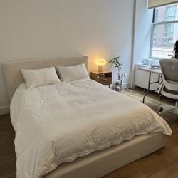 Modern Full Size Bed Set – SoftFrame Designs Frame + Casper Original Mattress