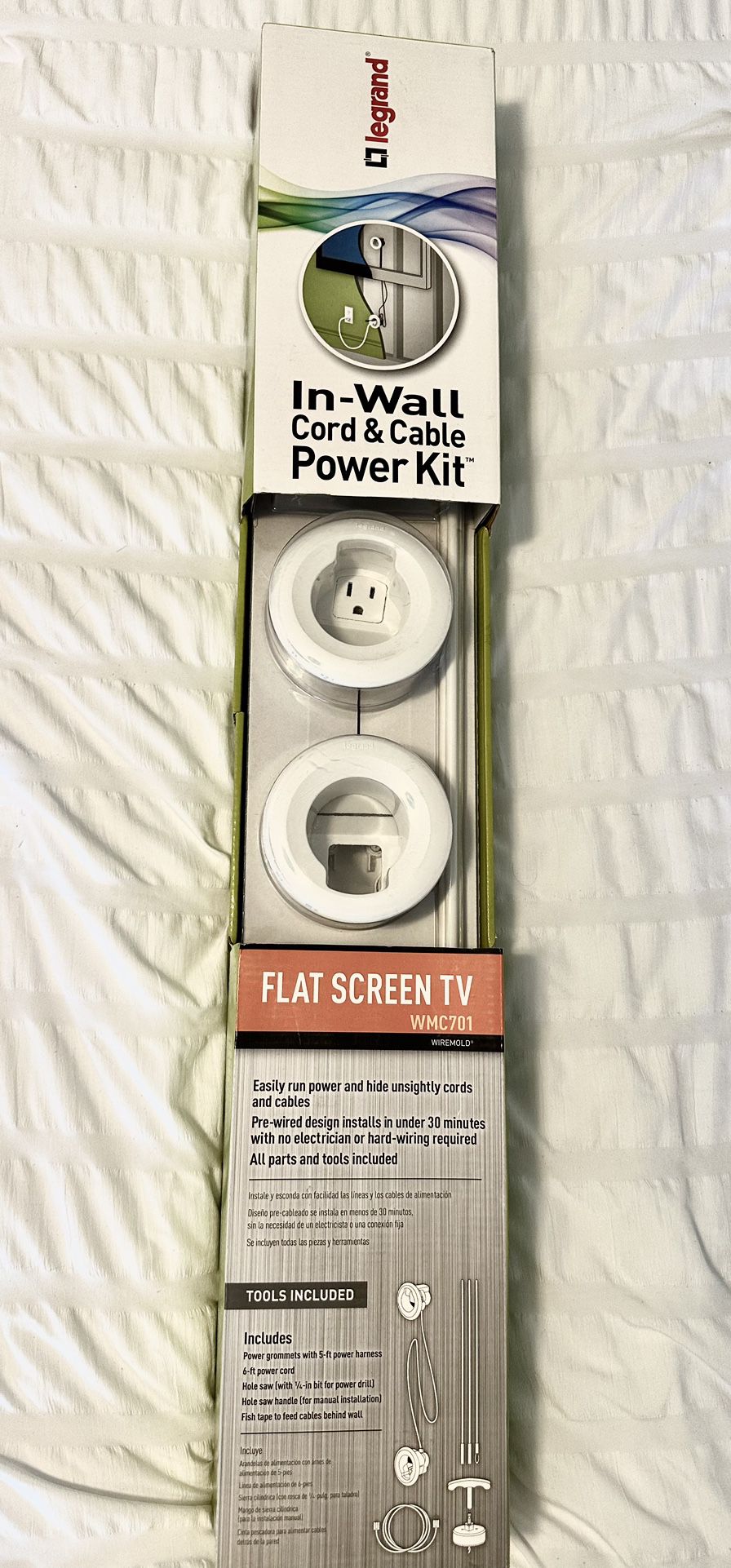 In Wall Cord & Cable Power Kit