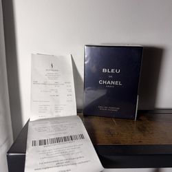 Chanel Bleu De Chanel 3.4 oz Spray Parfum, 107180, Sealed New with Receipt