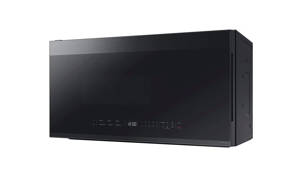 Samsung Bespoke Smart 2.1 cu. ft. Over-the-Range Microwave with Auto Connectivity & SmartThings Cooking in Matte Black Steel