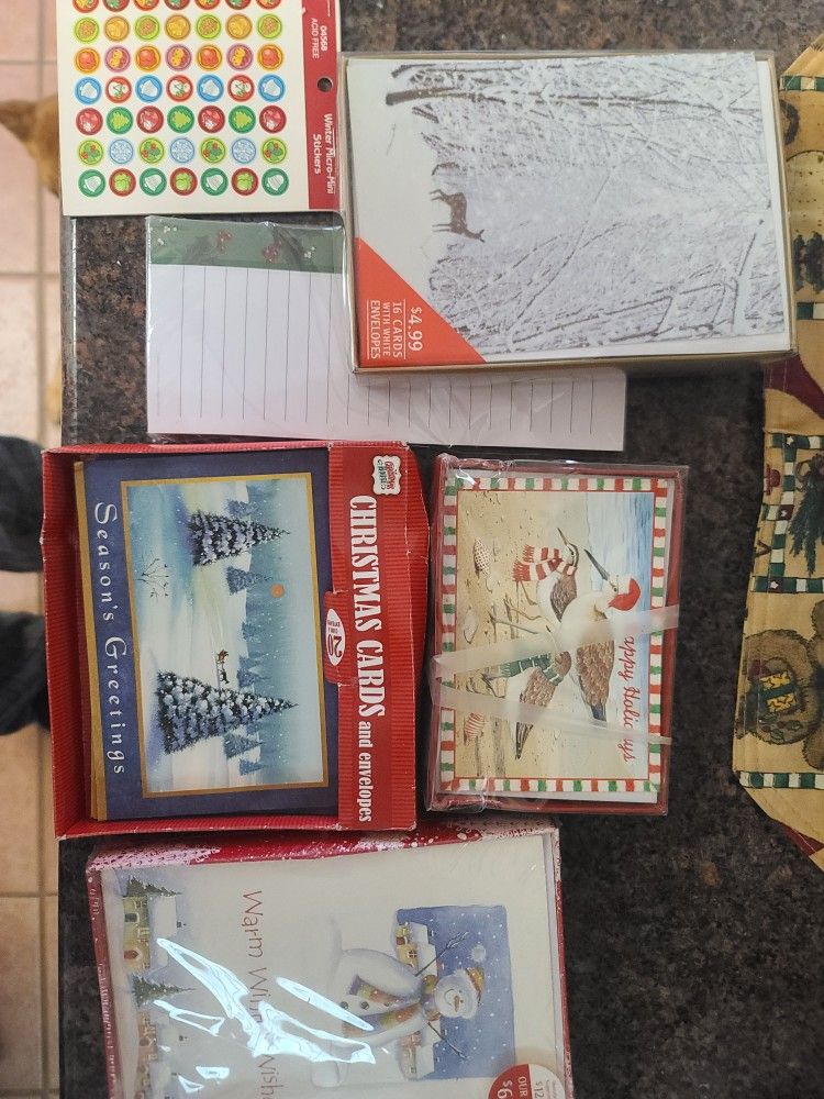 Christmas Cards And Stationary, Plus 1 More Box