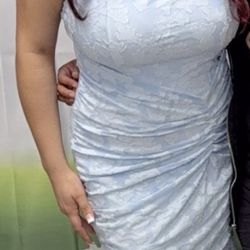 Baby blue lace dress