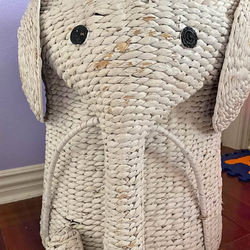 Elephant Hand Woven Laundry Basket Hamper
