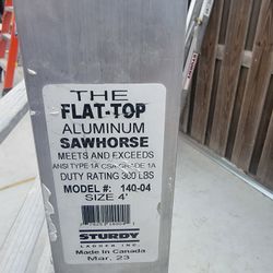 Sturdy Ladder ‼️140 Series Aluminum Sawhorse Ladder Flat-Top 300 lb Rated - 4'