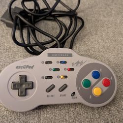 1992 Original Asciiware Super Nintendo Controller With Turbo And Slow Motion