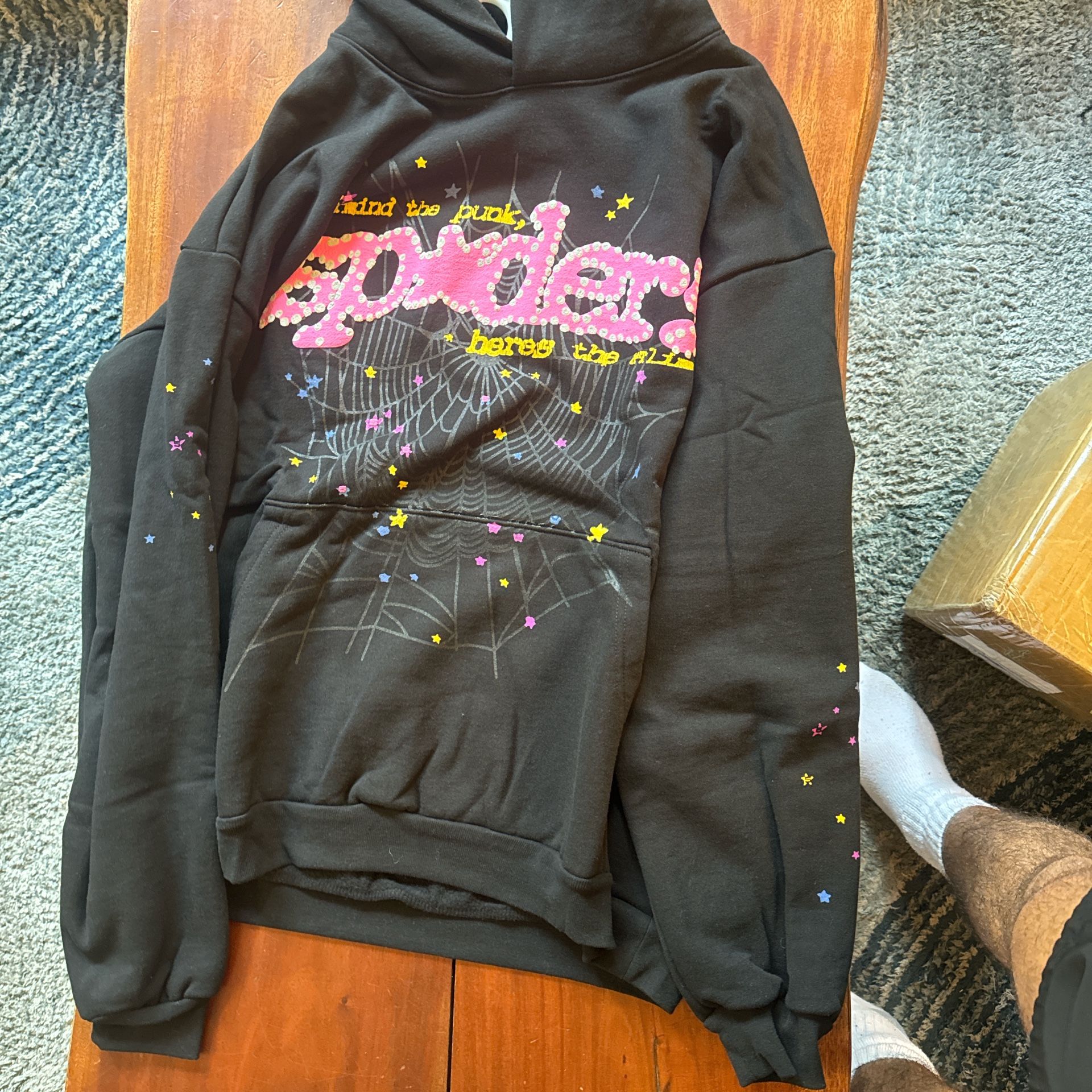 SP5DER HOODIE BLACK V2 (XL)
