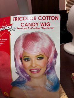 Tricolor Cotton Candy Wig