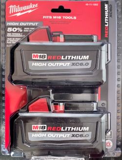 Milwaukee m18 6ah batteries