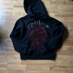 Black Og Rhinestone Sp5der Hoodie