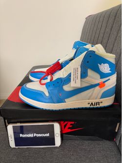 Nike Air Jordan 1 Off White Powder Blue sz 10 $1200 brick by brick travis scott shy pink tropical pink reimagined kobe union nike mind 001 mocha brick