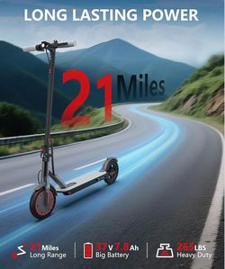 Electric Scooter with Dual Suspension, 8.5”/10" Tires, 350W/500W Motor, 19/22 Mph, Max 22/25/27/49Miles Range, Foldable E Scooter for Adults with Brak