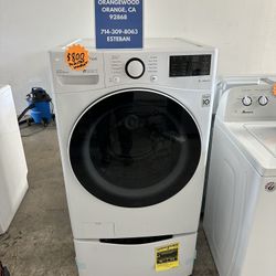 LG Washer With Pedestal Washer