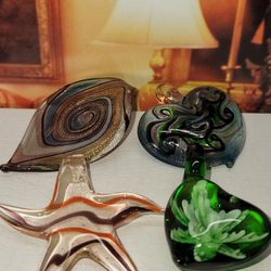 #1557, GORGEOUS CLOISONNE VINTAGE GLASS PENDANTS LOT
