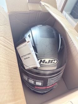 Medium motorcycle helmet and gloves