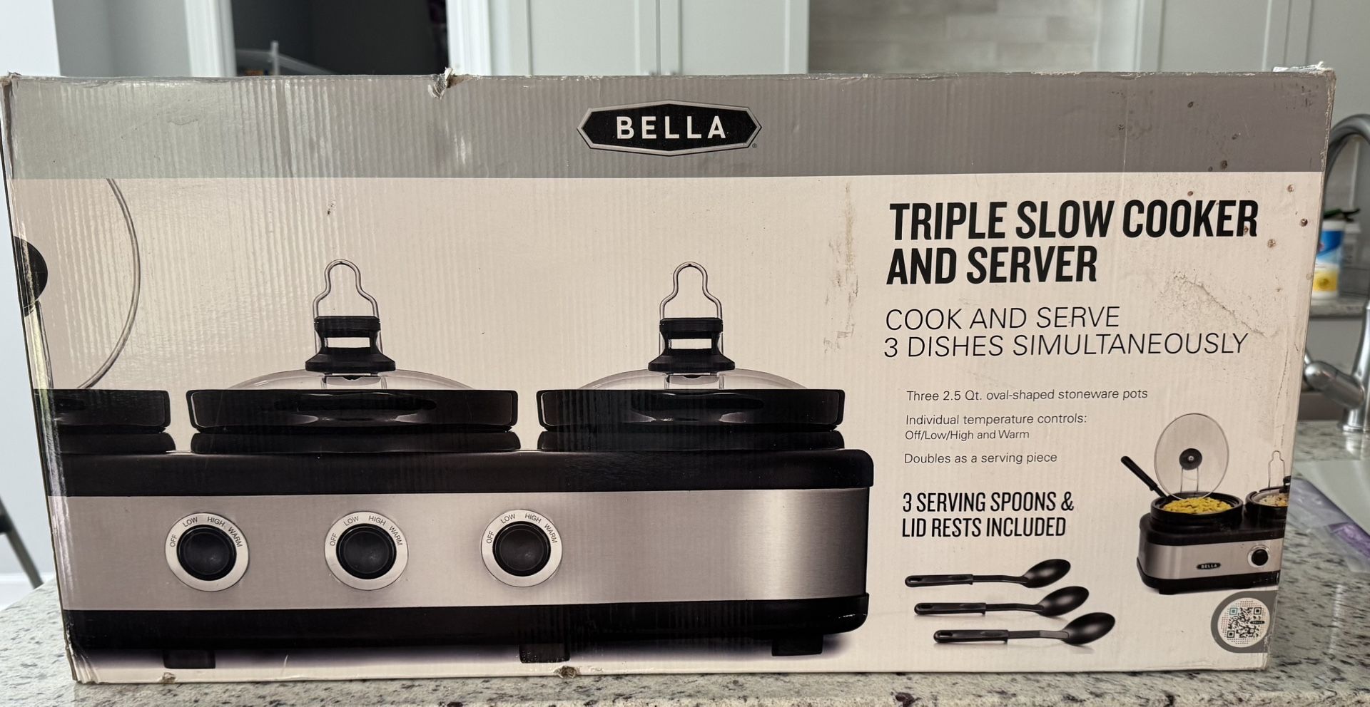 Bella Triple Slow Cooker and Server