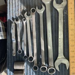 11 pieces of Cornwell wrenches and socket 