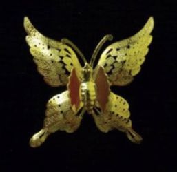 Great Vintage Pin of Butterfly Gold Tone