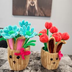 Hand made flowers vase