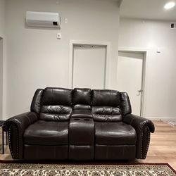 Loveseat Recliner With Cup Holder . 