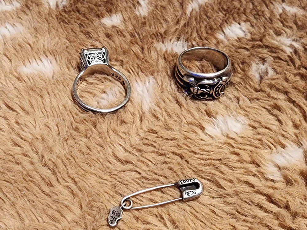 All Chrome Hearts 925 Rings And Earring