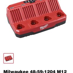 Milwaukee 4-port M12 Lithium Battery Charger 