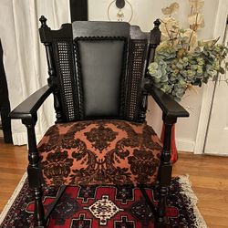 Vintage Reupholstered Antique Chair - Handcrafted, One of a Kind 