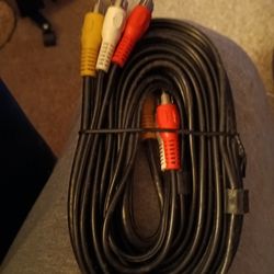 6' RCA CABLE unused New Old Stock Male To Male Red White Yellow