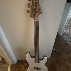 Squire By Fender Precision Bass Guitar, Maple, White Blonde
