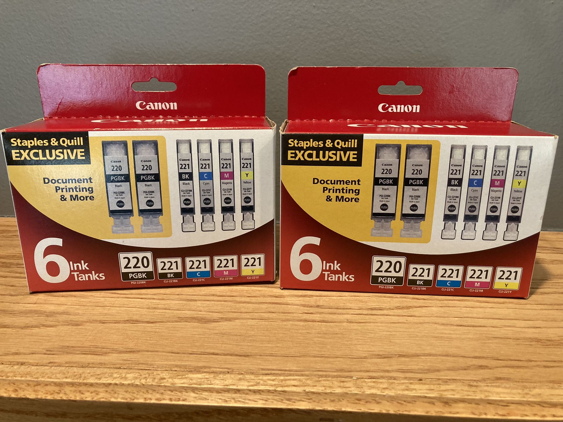 2 Boxes Of Canon Printer Ink (6 Pack)