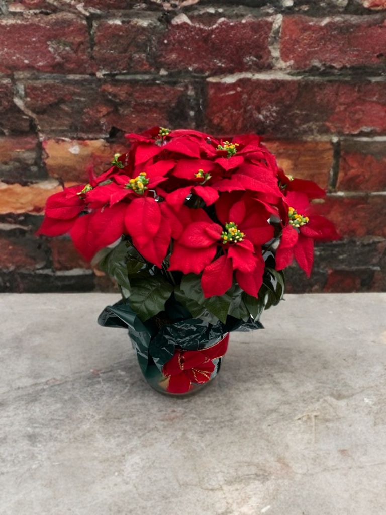21" artificial poinsettia
