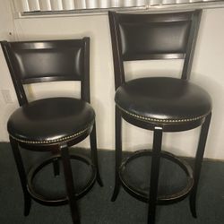 Swivel Bar Stools - Black/Espresso (Mix & Match Pair or Single)