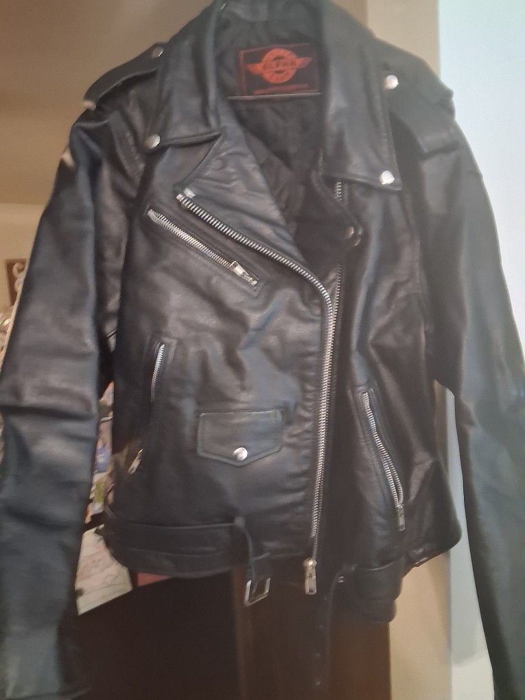 Womans Leather Motorcycle Jacket