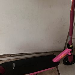 Pink razor electric scooter